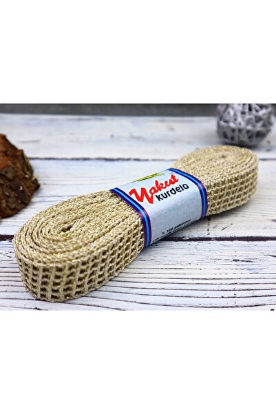 YAKUT Στολίδια Υλικά Κρέμα Χρυσή Διχτυωτή Κορδέλα – Κορδέλα – Κορδέλα – Κορδέλα