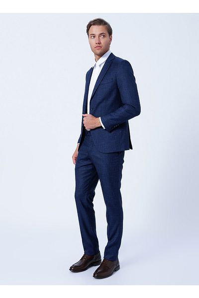 ALTINYILDIZ CLASSICS Ανδρικό κοστούμι Navy Blue Slim Fit - Κανονική μέση 4α 3022100089