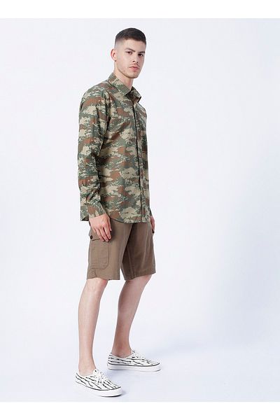 Lee Cooper Plain Khaki Men's Shirt 222 Lcm241015_bangor Woven Shirt