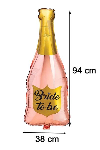 Parti dolabı 1 Piece Gold Rose Bride To Be Bachelorette Champagne Shaped Giant Foil Balloon 94x38 Cm