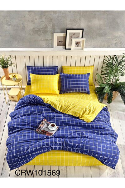 miss linda home collection Σετ Παπλωματοθήκη Διπλής Όψης Αρχική 100% Βαμβακερή