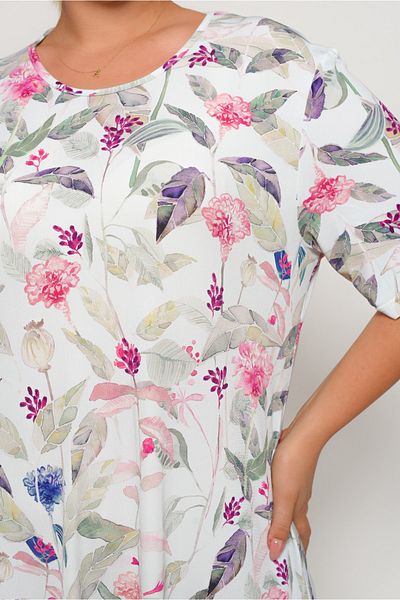 TUSSE Plus Women's Print Sandy Short Sleeve Oversize Dress