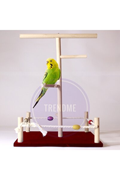 UniqBirdToys Trendme Ahşap Kuş Oyun Parkı 2 (kırmızı)