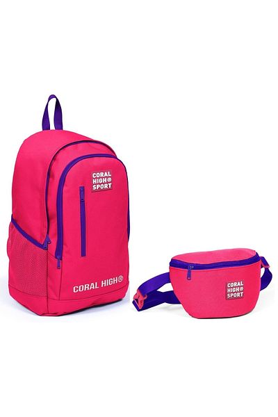 Coral High Set de genți Sport Neon Coral Primar Liceu