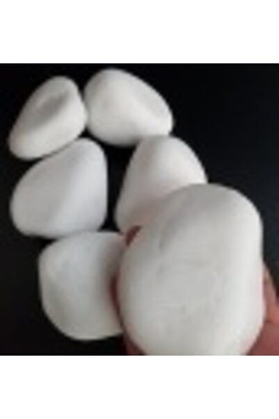 Doğalsan Tarım Beyaz Taş 15 Kg 6-10 Cm Beyaz Dolomit Taş Dere Taşı Çakıl Taşı...