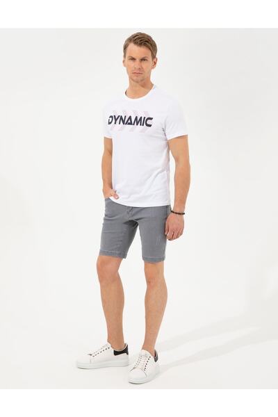 Pierre Cardin Λευκό T-shirt Slim Fit Crew Neck