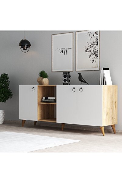 Tanmob Buse Konsol Çam - Beyaz - Ksl0303