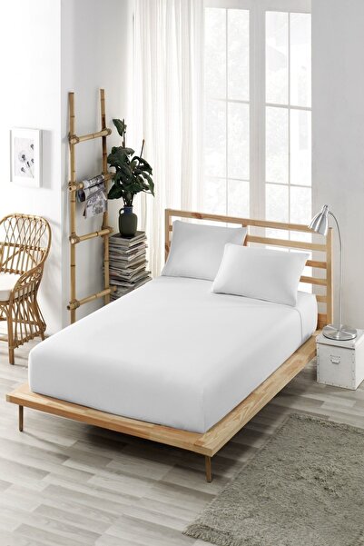 ELY PARKER (Pamuklu Penye) Tek Kişilik Lastikli Çarşaf Yüksek Kenarlı +30 cm ...