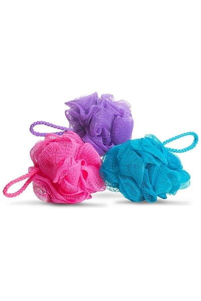 garaccu 3-Piece Bath Loofah Mixed Color