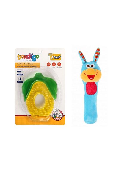 BONDİGO Two Color Water Teether & Rattle Friends in the Forest Donkey