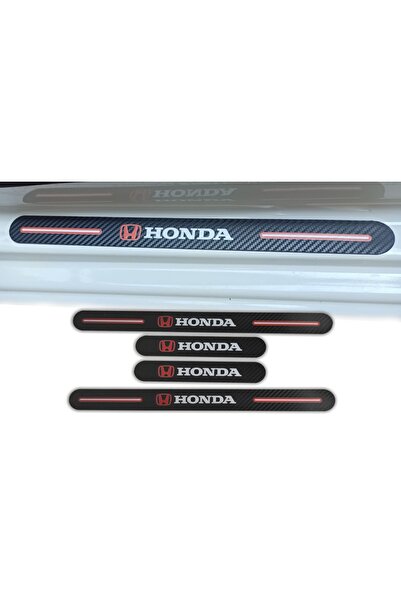 Aksefuar Lazer Honda Civic Uyumlu Carbon Kapı Eşiği 4'lü Set Kırılmaz