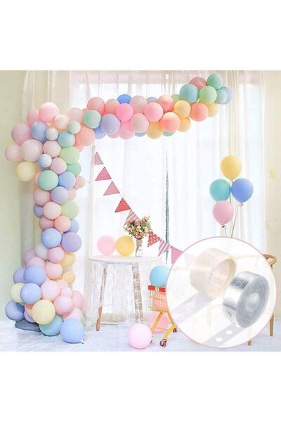 BEST PARTİ DOĞUM GÜNÜ PARTİ SÜSLERİ Macaron Mixed Balloon 50 Pieces Mixed Col...