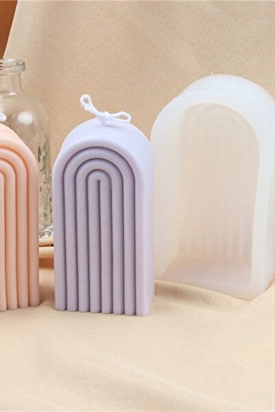 Cageartstudio Dekoratif Gökkuşaği Mum Silikon Kalıp