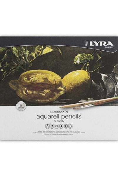 LYRA أقلام رامبرانت أكواريل 24 قطعة من أقلام الألوان المائية في صندوق معدني