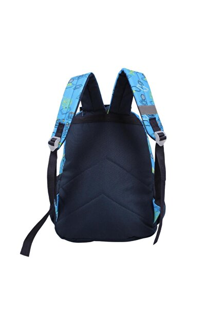 Bagacar Дитячий чоловічий синій рюкзак з пеналом у вигляді робота