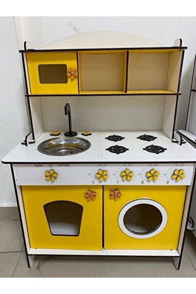 bahadır grup Ahşap Oyuncak Mutfak 6mm Sarı 80x60