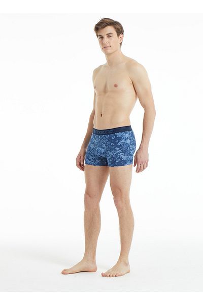 Blackspade 30871 Normal Waist Printed Navy Blue Men's Shorts