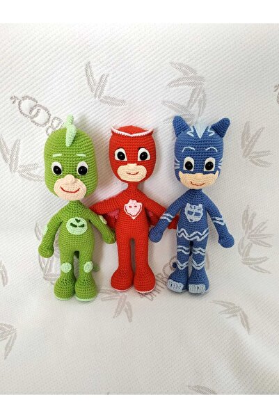 OYUNCAKPARK Pijamaskeliler Takımı Amigurumi Organik Oyuncak