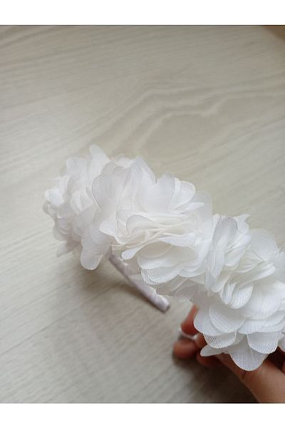 Sare Çocuk Giyim Cataramă coroană pentru fete cu detaliu de flori tridimensionale Cataramă cu cerc din plastic robust