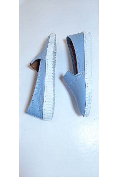 KAPAR Balerini clasici albastru din piele naturala