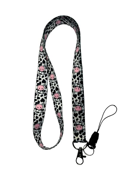 StormiStoretr Inek Desenli Boyun Ipi Telefon Askısı