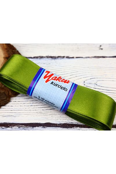 YAKUT Στολίδια Υλικά Σατέν Κορδέλα 4 εκ. Πράσινο γρασίδι