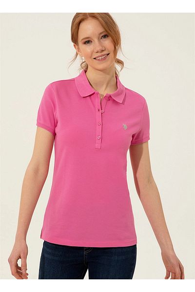U.S. Polo Assn. تي شيرت نسائي وردي
