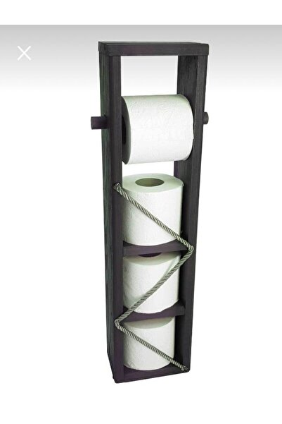 OverPazar Ξύλινη θήκη για ρολό τουαλέτας WC - Βάση στήριξης τηλεφώνου