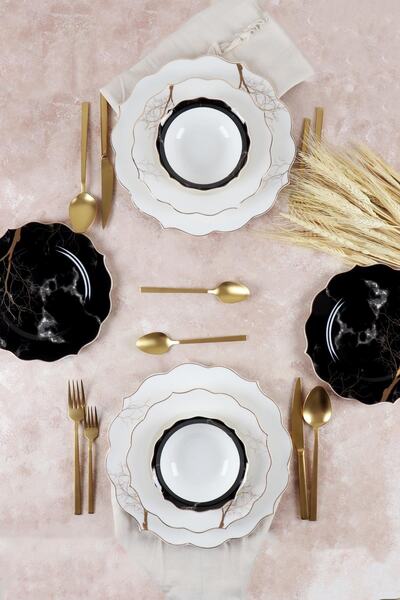 Pink&More Premium Bone China 24 Parça Yemek Takımı