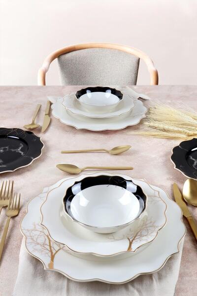 Pink&More Premium Bone China 24 Parça Yemek Takımı