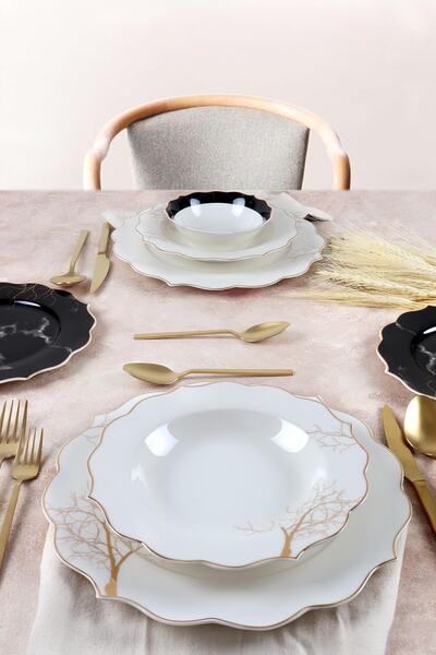 Pink&More Premium Bone China 24 Parça Yemek Takımı