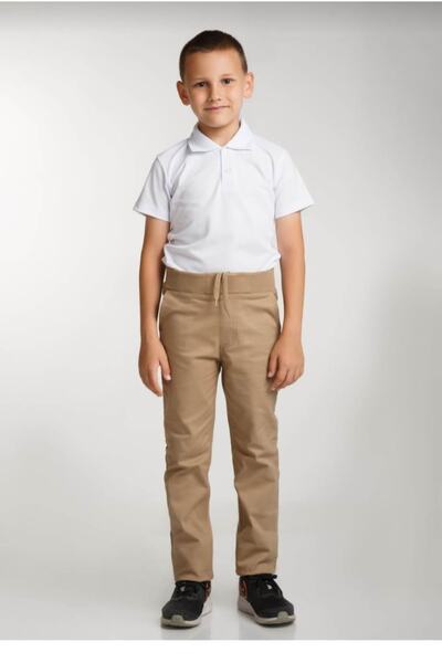 Genel Markalar Ribanalı Erkek Okul Pantolonu Tam Lastikli İlkokul-Ortaokul