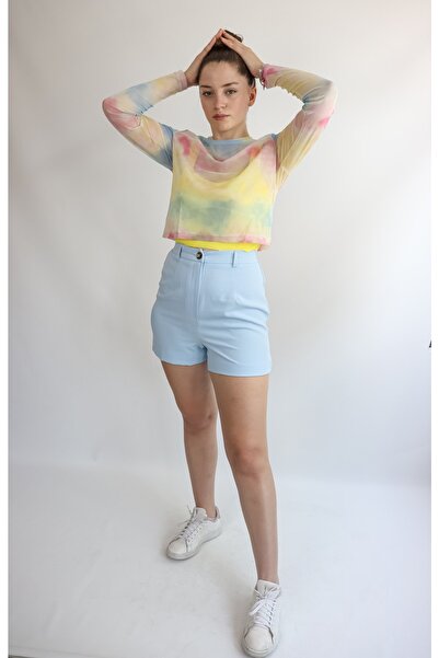 Maya Butik Buz Mavisi Şort