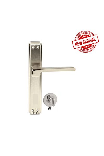 ARON Sofuoğlu Lüx Anka Mirrored Nickel Satin (BATHROOM-WC) Door Handle (RH) Aluminum / Steel