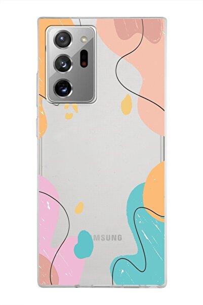 PrintiFy Samsung Galaxy Note 20 Ultra Kapak Karışık Renkler Tasarımlı Şeffaf ...