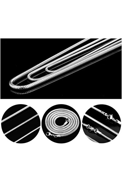 VİKİNGS Stainless Steel Snake - 70 Cm Long Snake Men's Chain