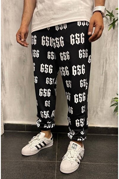 MNS 656 Dijital Baskılı Eşofman Altı Siyah