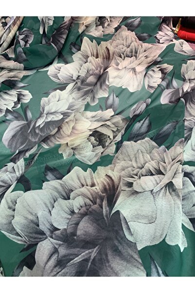 Nadirzade Kumaşçılık Özel Tasarım Italyan Ipek Şifon Elbise Kumaşı / ( 150 Cm...