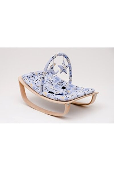 TURHAN BEBE Ahşap Anakucağı Desenli Oyuncaklı Beşik