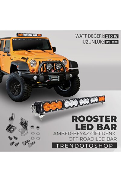C9 210w 95 Cm Amber-beyaz 3 Modlu Baja Style Rooster Off Road Uyumlu Led Bar