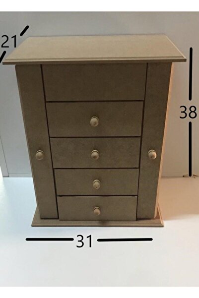 ustalar hobi Ahşap Çekmeceli Takı Dolabı