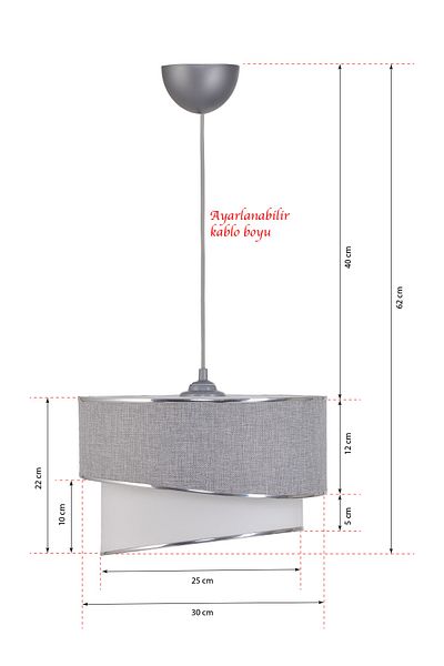 EvLight Stare Single Pendant Chandelier Gray