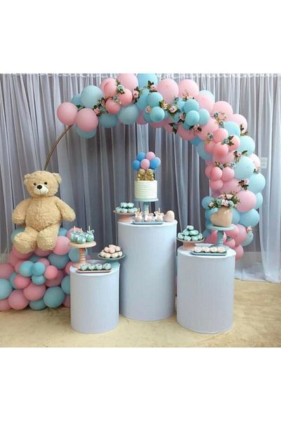 Minika Party Store Gender Determination Balloons Total of 100 Balloons and Balloon Chain