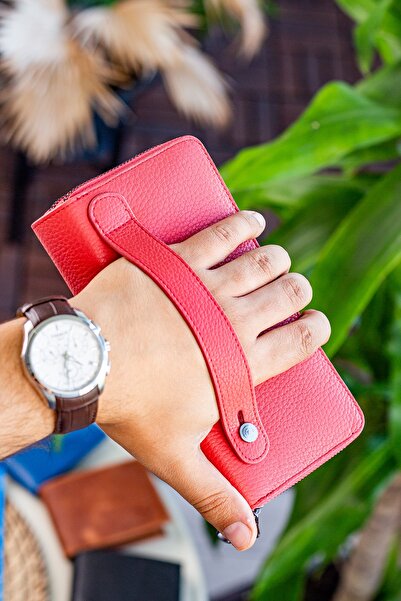 Garbalia Orleans Genuine Leather Dusty Rose Handbag with Phone Compartment Wallet Card Holder