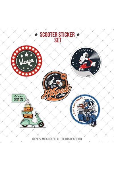 Bay Etiket Vspbdl9 Scooter Sticker Seti