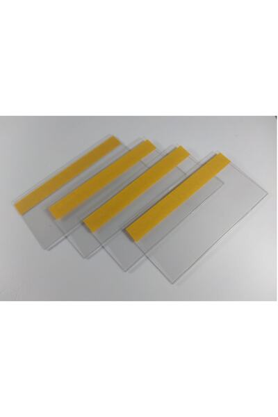 damga market Pvc Adhesive V Type Shelf Price Tag 5 cm X 10 cm - Pack of 25 - Pr-50100