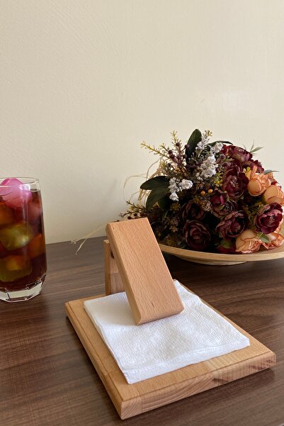 K&G foot rest Dekoratif Hediyelik Ahşap Masa Kare Peçetelik 1. Sınıf Masif Ka...