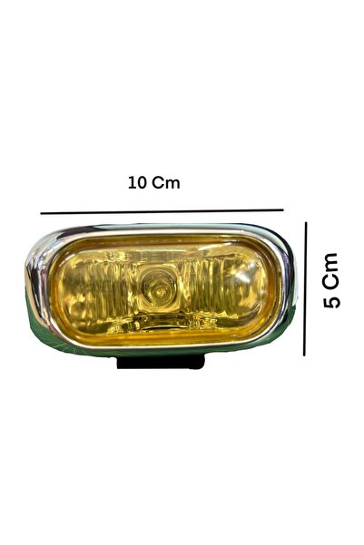 gcstore Sis Lambası Sarı Cam Metal Nikelaj Çerçeveli 12 Volt H3