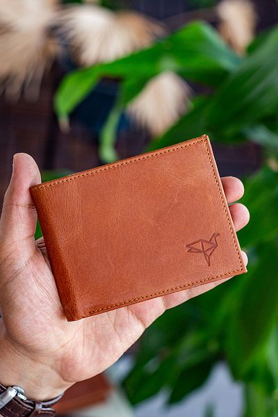 Garbalia Venice Crazy Leather Tan мъжки портфейл за карти