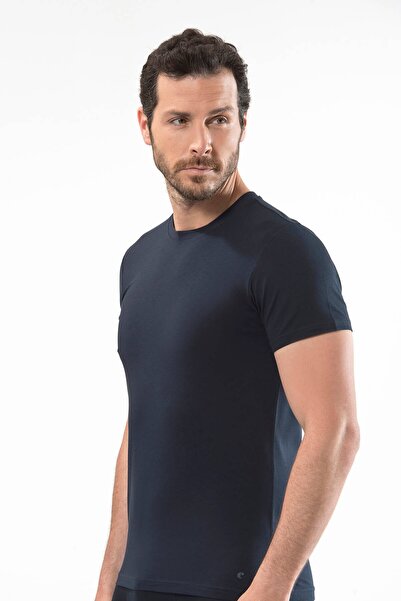 Cacharel Ανδρικό κοντομάνικο μπλουζάκι 5 τμχ μαύρο O λαιμόκοψη 95% βαμβάκι 5% ελαστάνη